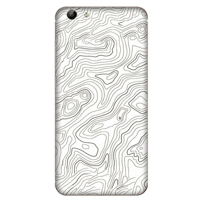 VIVO Y Series Phone Skins (All Models) - White Black Swirls - 3D Embossed Finish (L-219) Vivo Y69