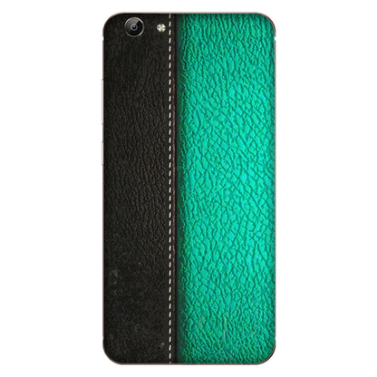 VIVO Y Series Phone Skins (All Models) - Black Green Dual Leather Stich - 3D Embossed Finish (L-233) Vivo Y69