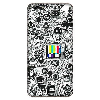 VIVO Y Series Phone Skins (All Models) - Doodles Positive Art - 3D Embossed Finish (L-263) Vivo Y69