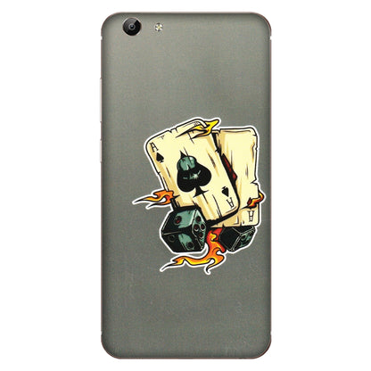 VIVO Y Series Phone Skins (All Models) - Grey Cards Of Ace - 3D Embossed Finish (L-77) Vivo Y69