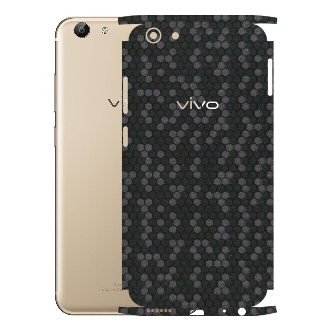 VIVO Y Series Phone Skins (All Models) - Black Grey Honeycomb Sober - 3D Embossed Finish (L-85) Vivo Y69