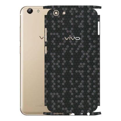 VIVO Y Series Phone Skins (All Models) - Black Grey Honeycomb Sober - 3D Embossed Finish (L-85) Vivo Y69