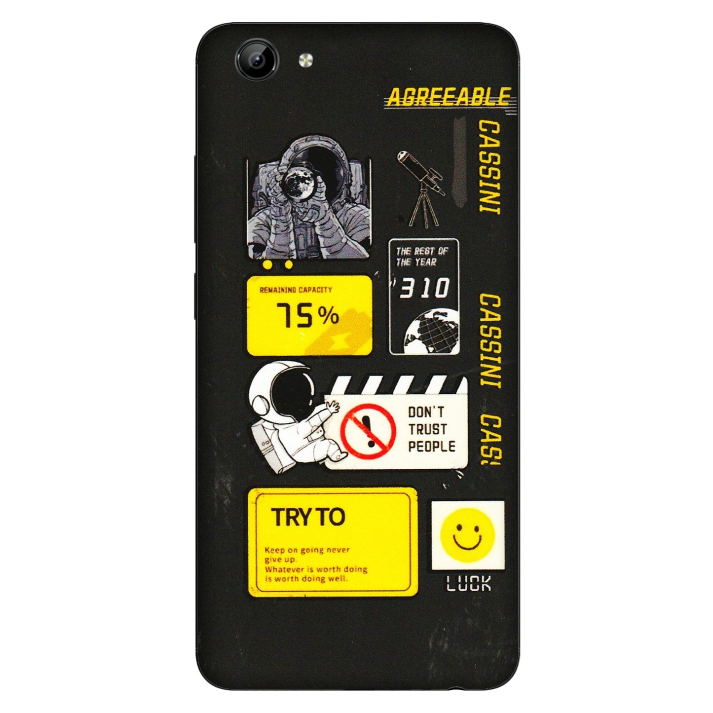 VIVO Y Series Phone Skins (All Models) - Black Cassini - 3D Embossed Finish (L-161) Vivo Y71