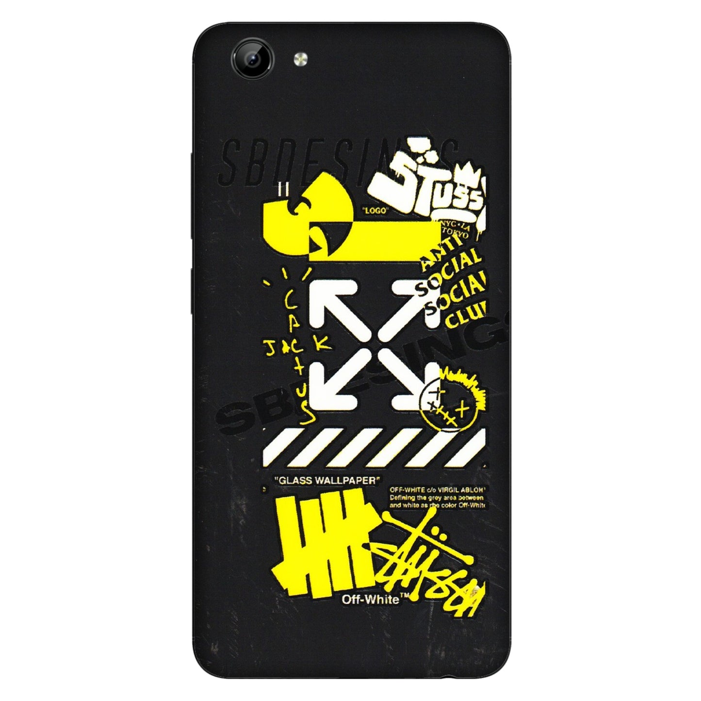 VIVO Y Series Phone Skins (All Models) - Anti Social Graffiti - 3D Embossed Finish (L-198) Vivo Y71