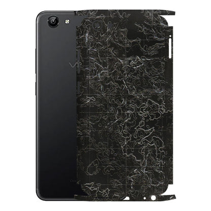 VIVO Y Series Phone Skins (All Models) - Black map Texture - 3D Embossed Finish (L-201) Vivo Y71