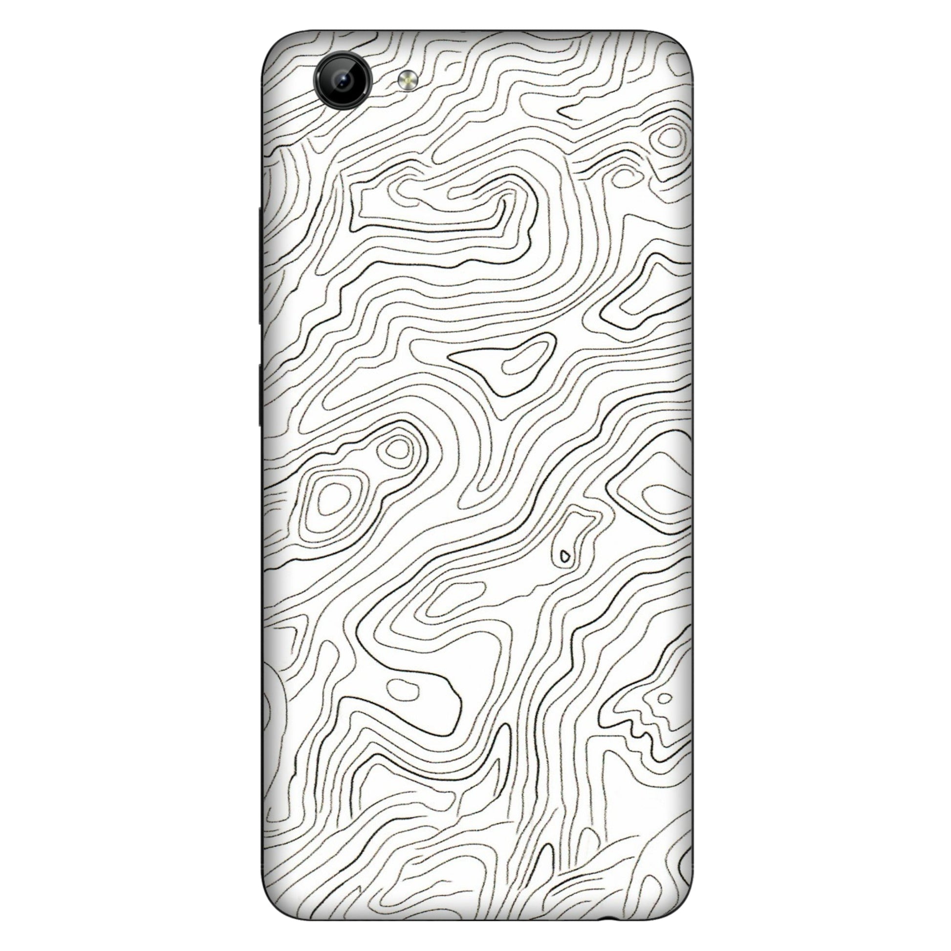 VIVO Y Series Phone Skins (All Models) - White Black Swirls - 3D Embossed Finish (L-219) Vivo Y71
