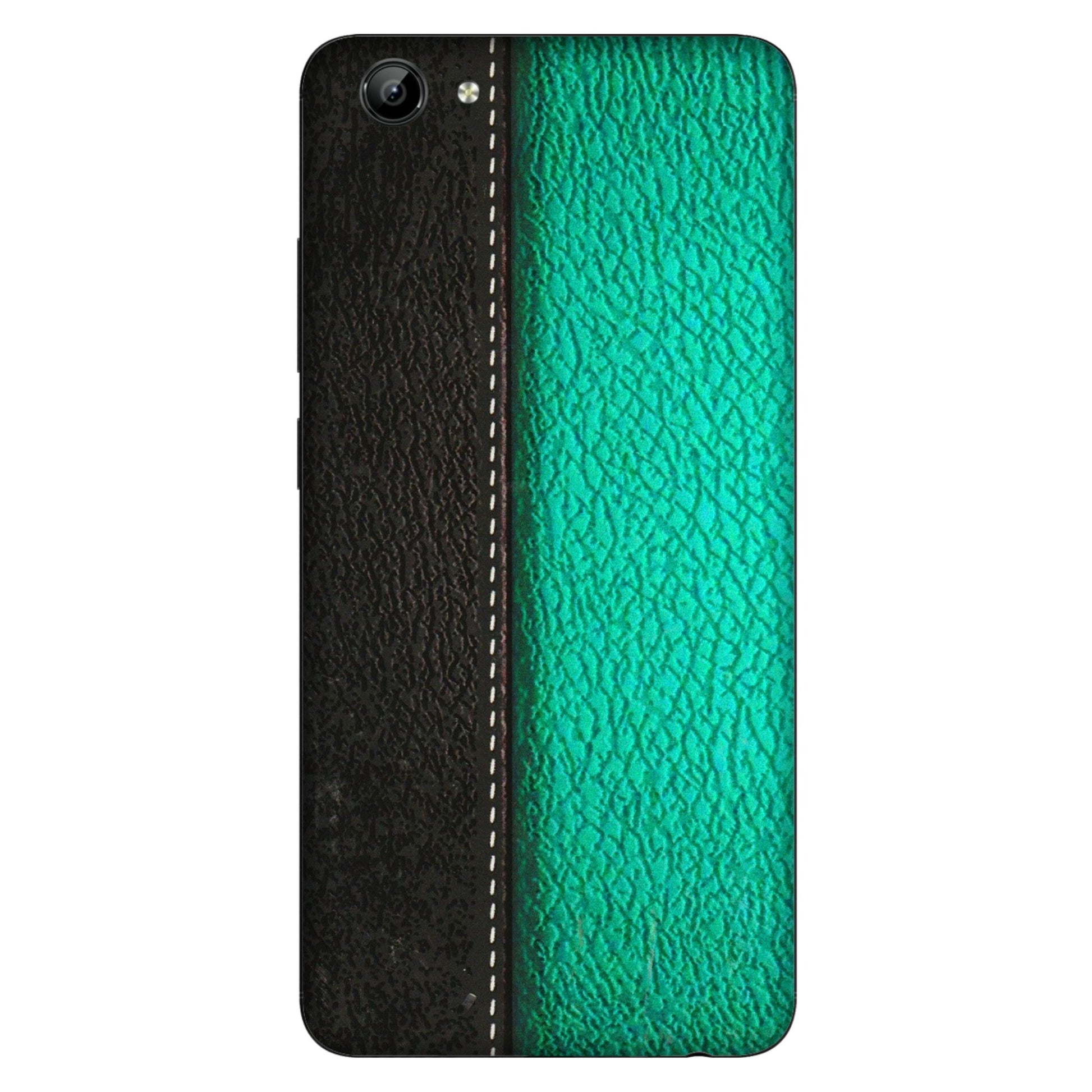 VIVO Y Series Phone Skins (All Models) - Black Green Dual Leather Stich - 3D Embossed Finish (L-233) Vivo Y71