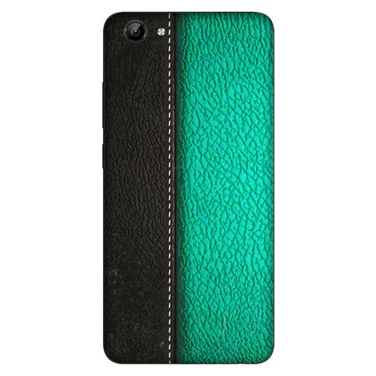 VIVO Y Series Phone Skins (All Models) - Black Green Dual Leather Stich - 3D Embossed Finish (L-233) Vivo Y71