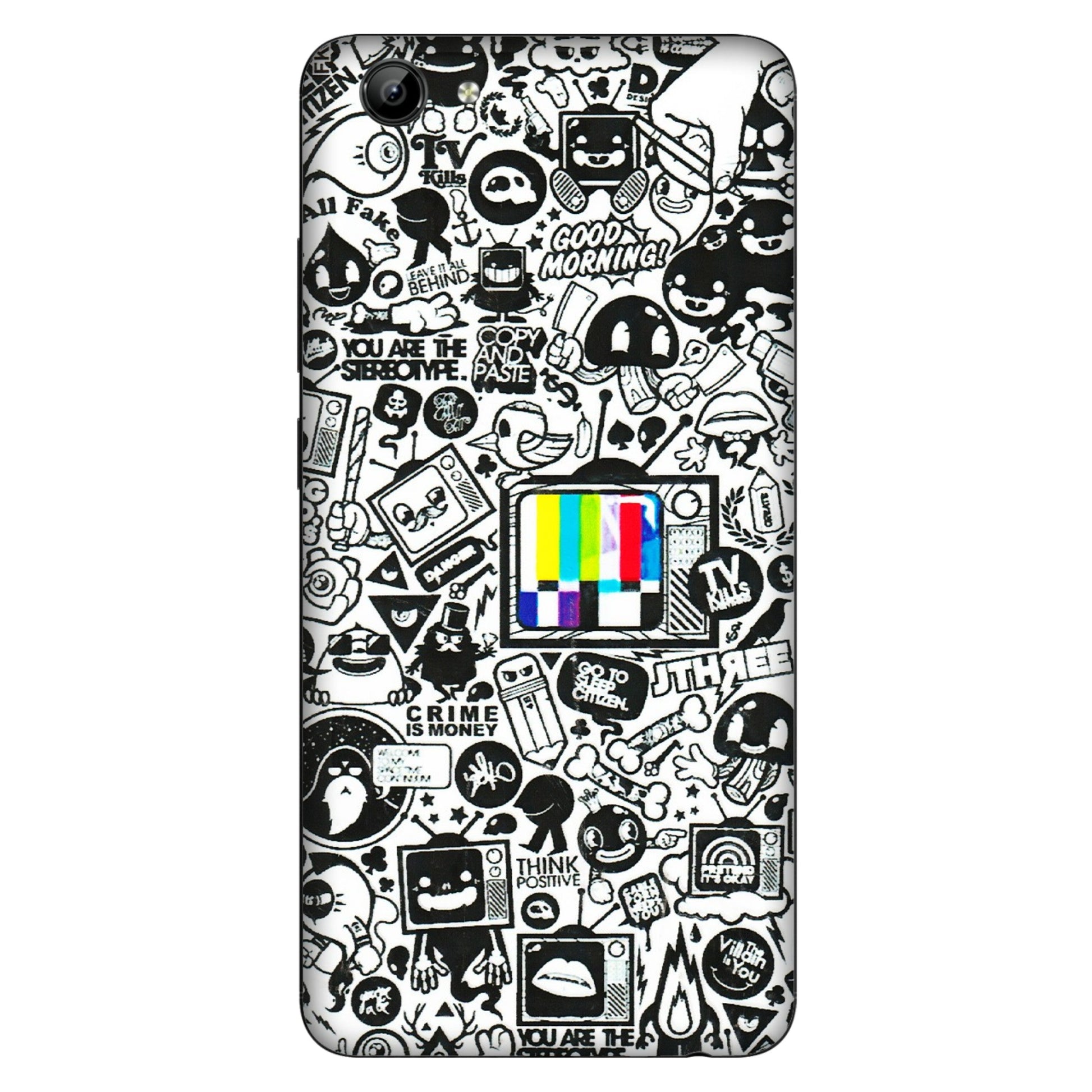 VIVO Y Series Phone Skins (All Models) - Doodles Positive Art - 3D Embossed Finish (L-263) Vivo Y71