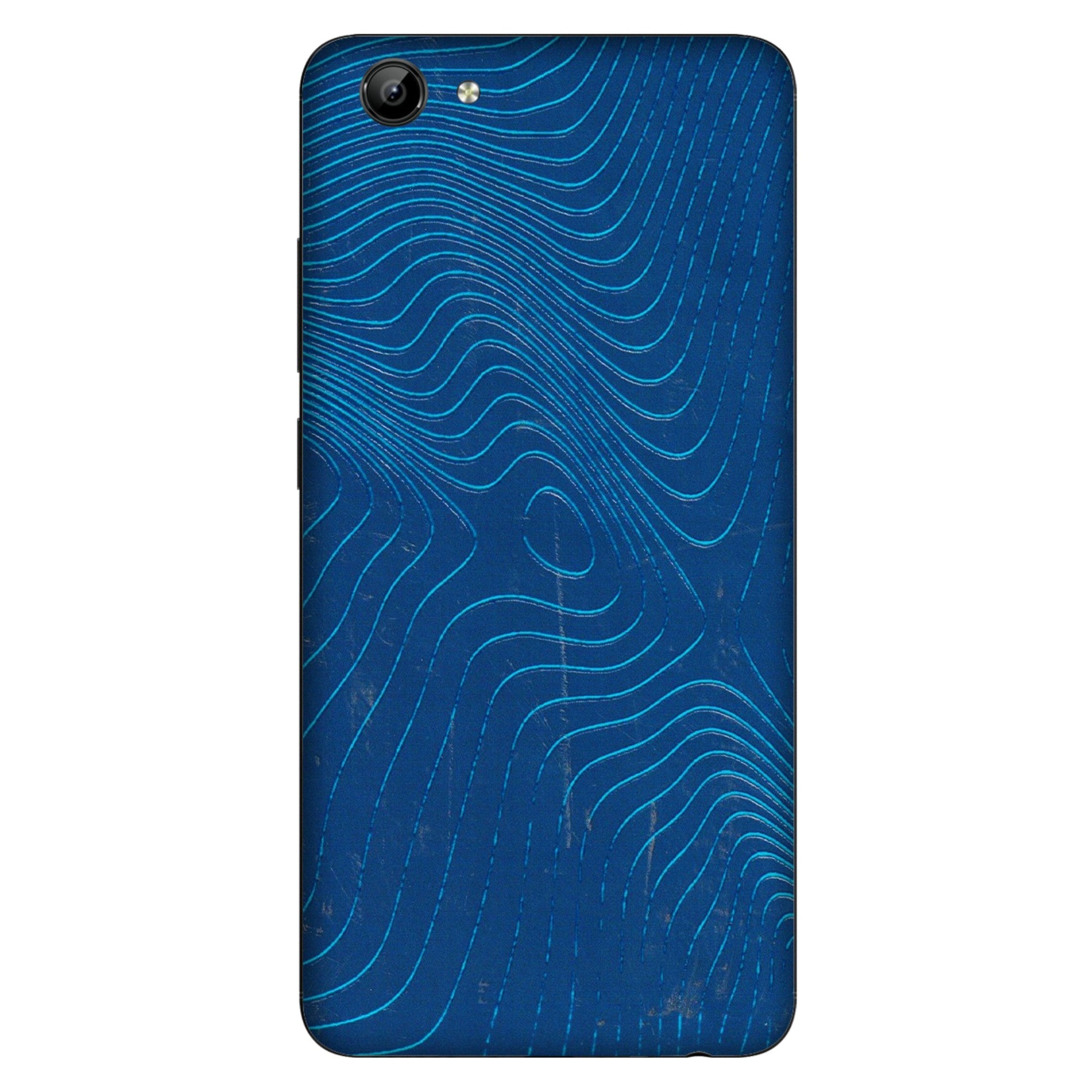 VIVO Y Series Phone Skins (All Models) - Abstract Blue Line Map - 3D Embossed Finish (L-272) Vivo Y71