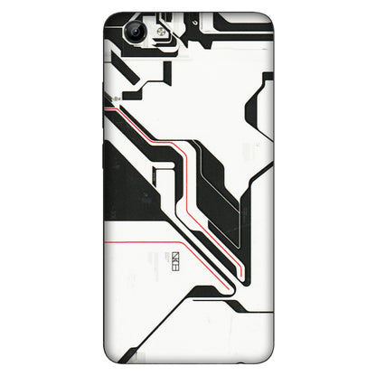VIVO Y Series Phone Skins (All Models) - White Techy Logo - 3D Embossed Finish (L-312) Vivo Y71