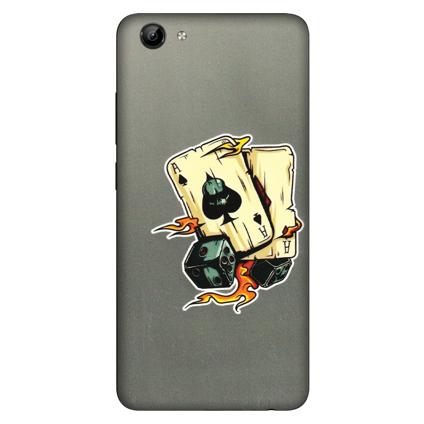VIVO Y Series Phone Skins (All Models) - Grey Cards Of Ace - 3D Embossed Finish (L-77) Vivo Y71