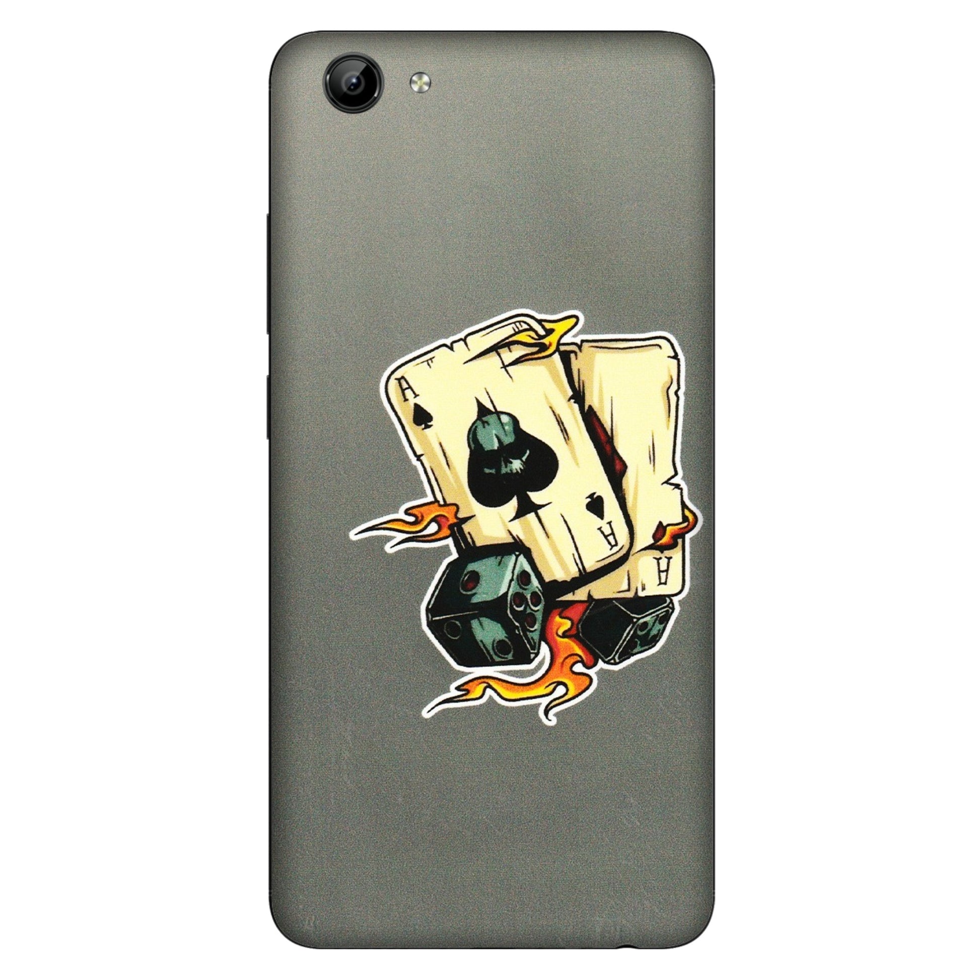 VIVO Y Series Phone Skins (All Models) - Grey Cards Of Ace - 3D Embossed Finish (L-77) Vivo Y71