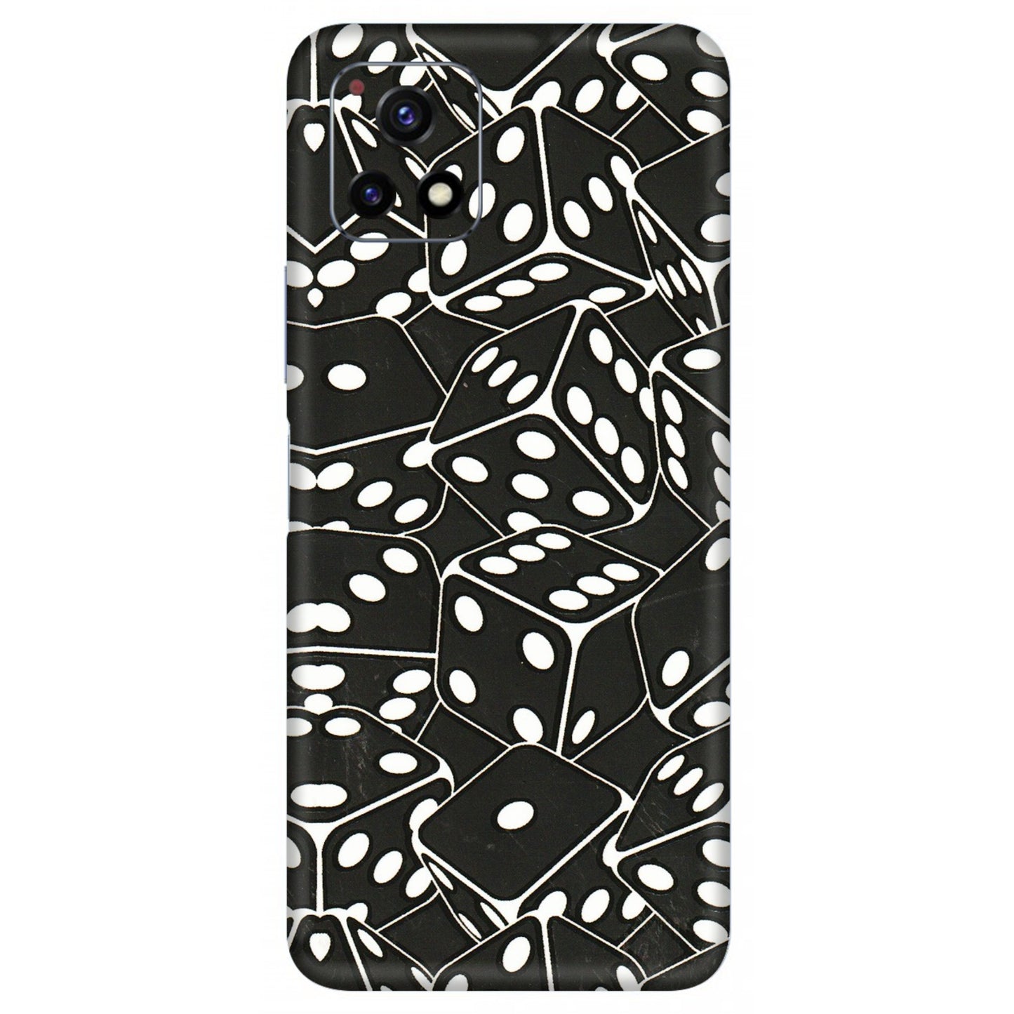 VIVO Y Series Phone Skins (All Models) - Big Black Dices - 3D Embossed Finish (L-106) Vivo Y72 (5G)