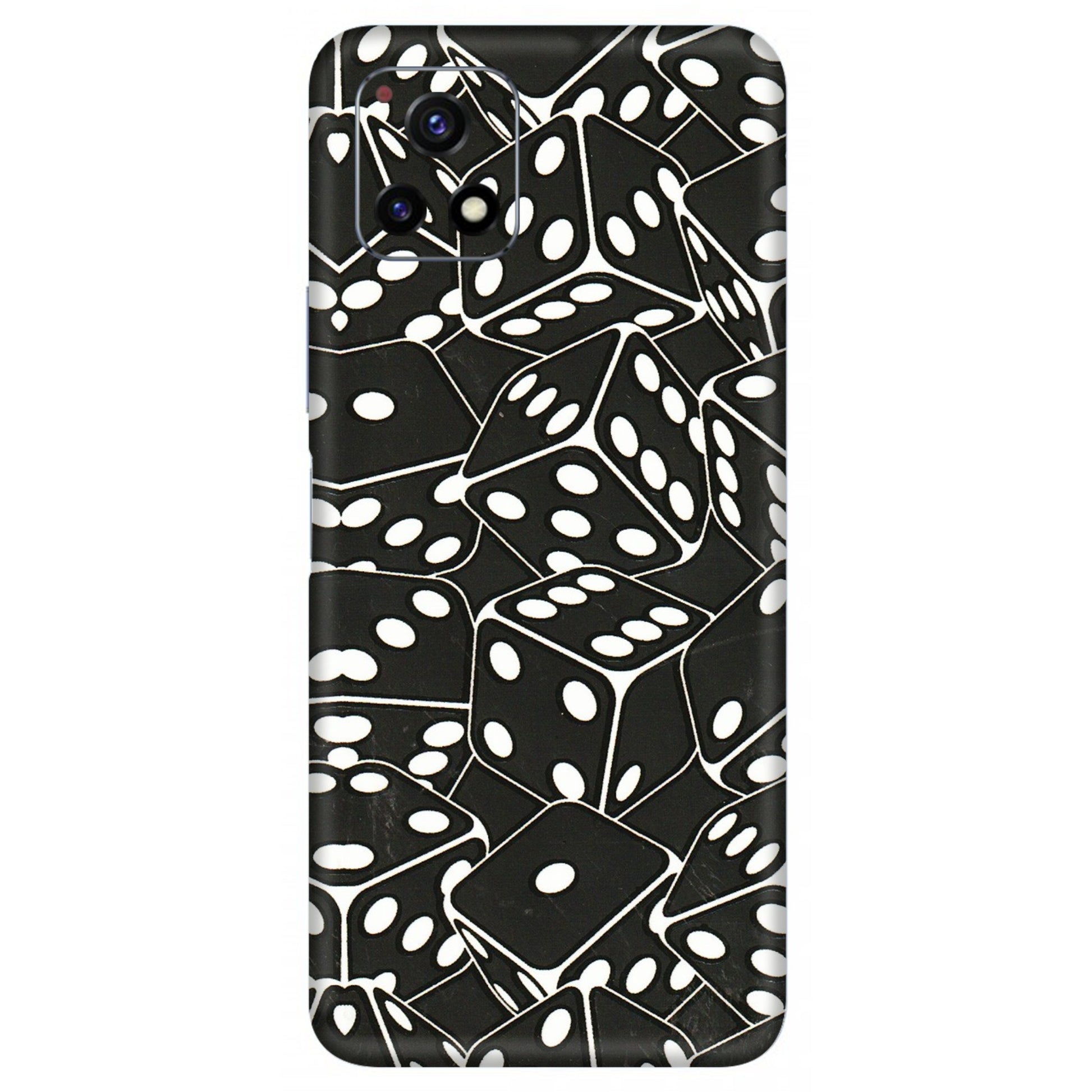 VIVO Y Series Phone Skins (All Models) - Big Black Dices - 3D Embossed Finish (L-106) Vivo Y72 (5G)