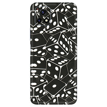 VIVO Y Series Phone Skins (All Models) - Big Black Dices - 3D Embossed Finish (L-106) Vivo Y72 (5G)