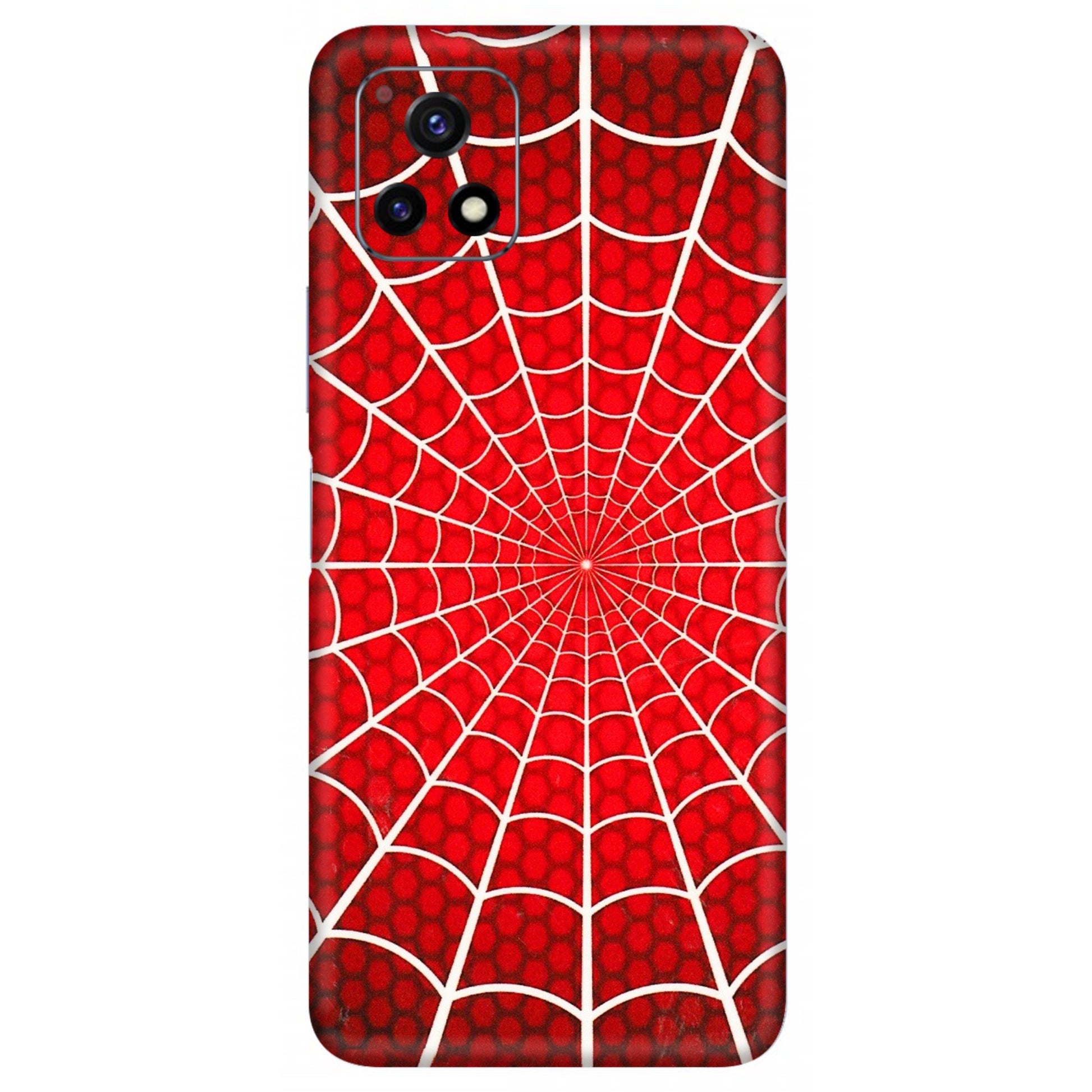 VIVO Y Series Phone Skins (All Models) - Classic Spidey Web - 3D Embossed Finish (L-115) Vivo Y72 (5G)