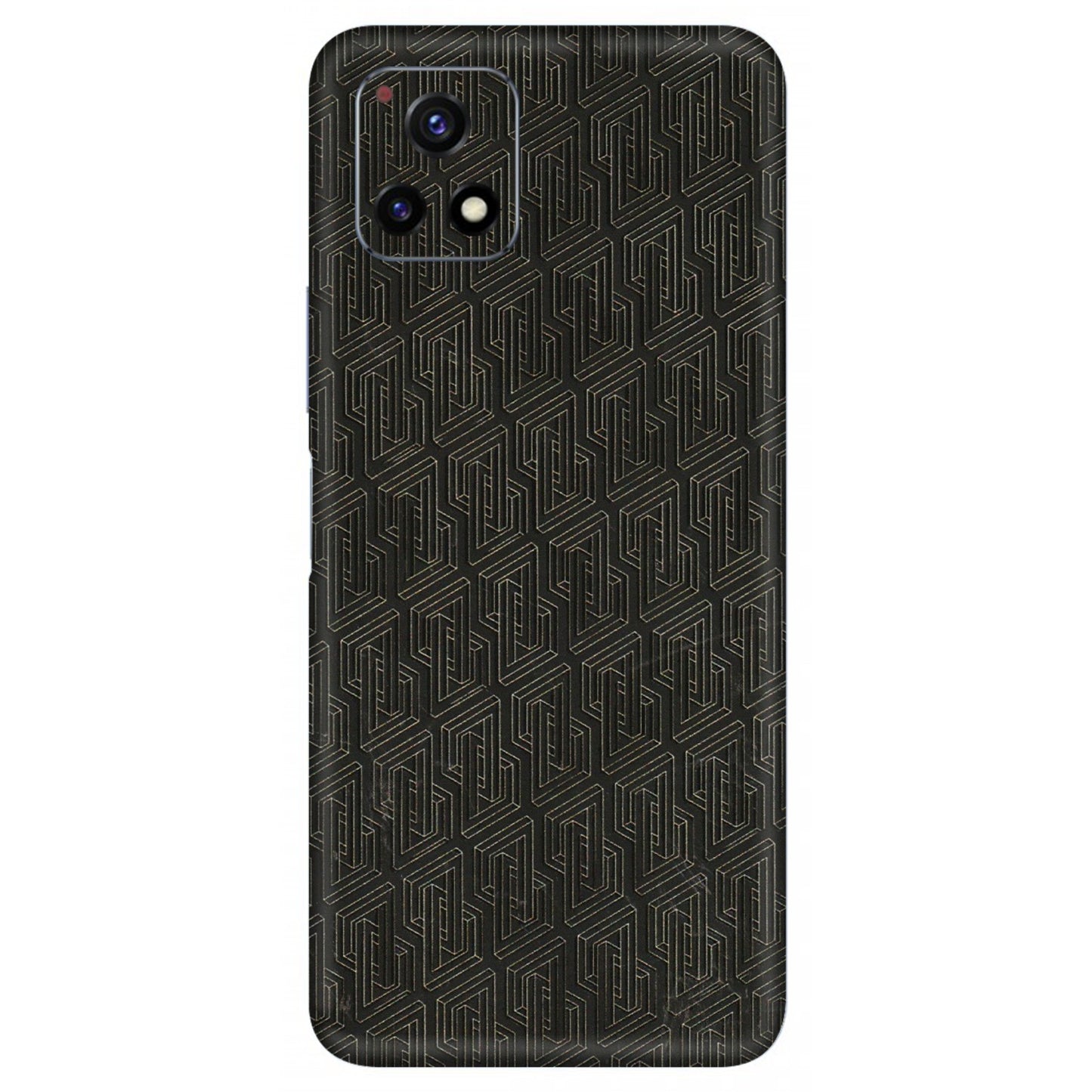 VIVO Y Series Phone Skins (All Models) - Black Abstract Pattern - 3D Embossed Finish (L-117) Vivo Y72 (5G)