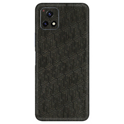 VIVO Y Series Phone Skins (All Models) - Black Abstract Pattern - 3D Embossed Finish (L-117) Vivo Y72 (5G)