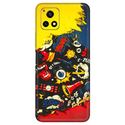 VIVO Y Series Phone Skins (All Models) - Pacific Doodle Art - 3D Embossed Finish (L-120) Vivo Y72 (5G)