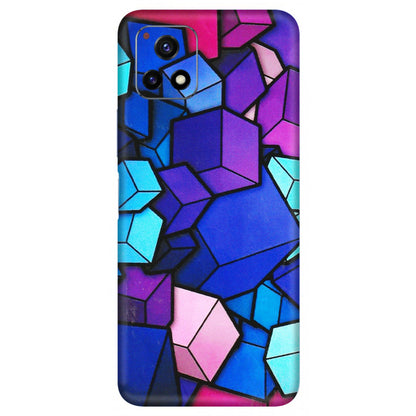 VIVO Y Series Phone Skins (All Models) - Cube Doodle - 3D Embossed Finish (L-141) Vivo Y72 (5G)