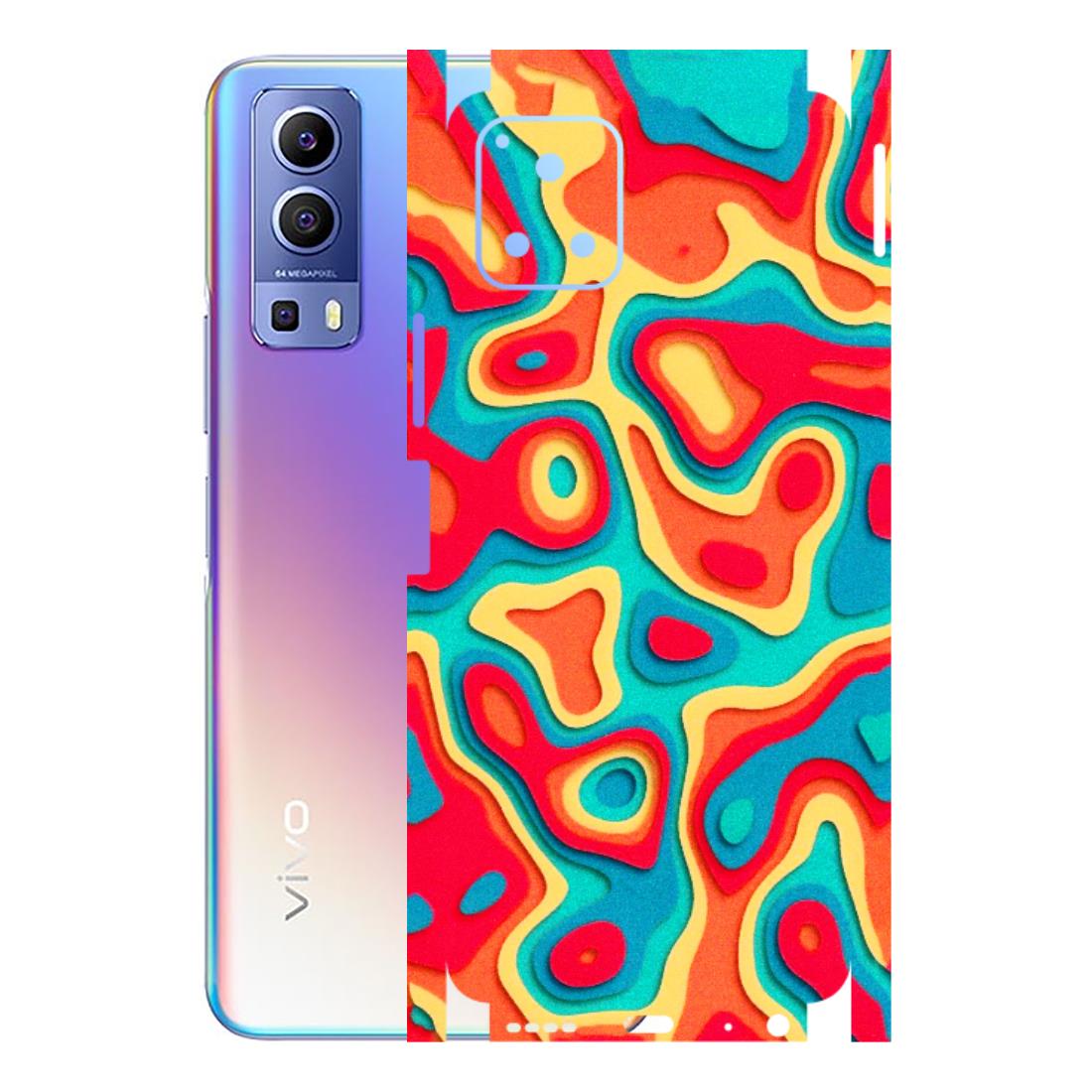 VIVO Y Series Phone Skins (All Models) - Abstract Swirl - 3D Embossed Finish (L-150) Vivo Y72 (5G)