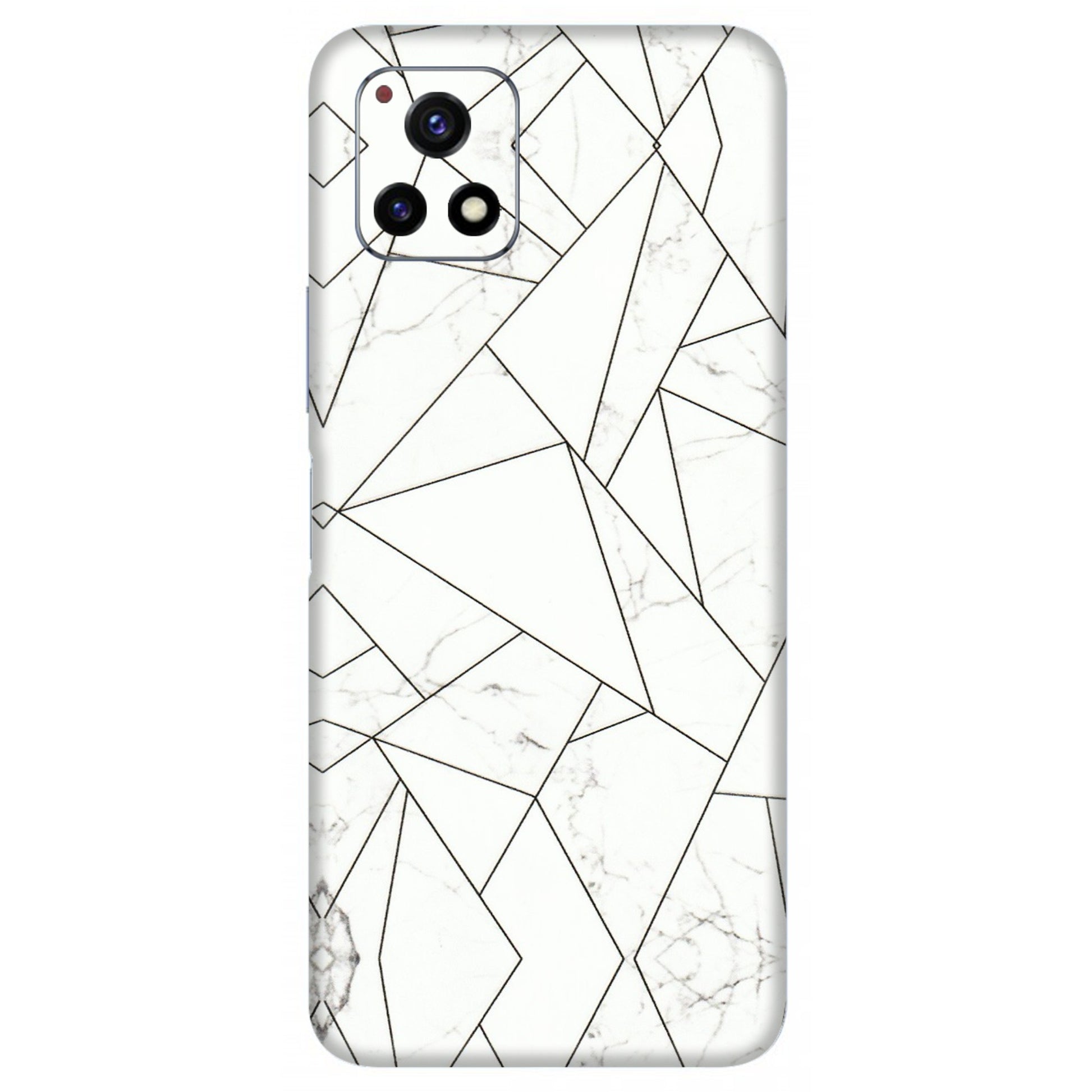 VIVO Y Series Phone Skins (All Models) - Luxury White Marble Effect - 3D Embossed Finish (L-168) Vivo Y72 (5G)