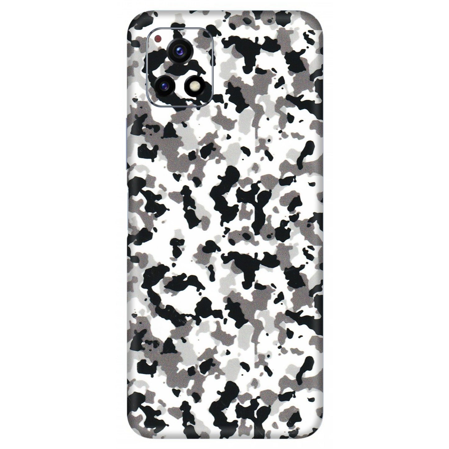 VIVO Y Series Phone Skins (All Models) - White Black Camouflage - 3D Embossed Finish (L-18) Vivo Y72 (5G)