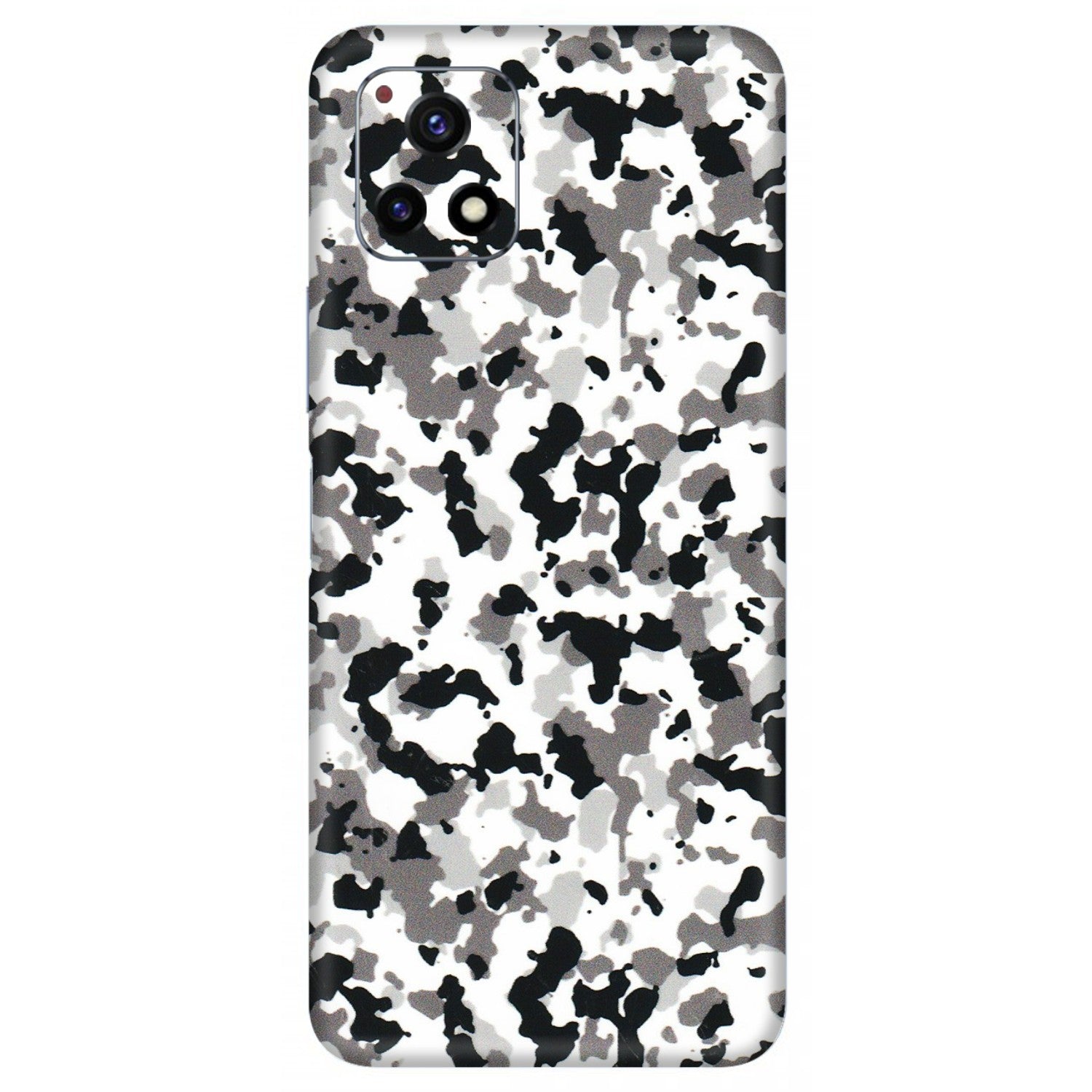 VIVO Y Series Phone Skins (All Models) - White Black Camouflage - 3D Embossed Finish (L-18) Vivo Y72 (5G)