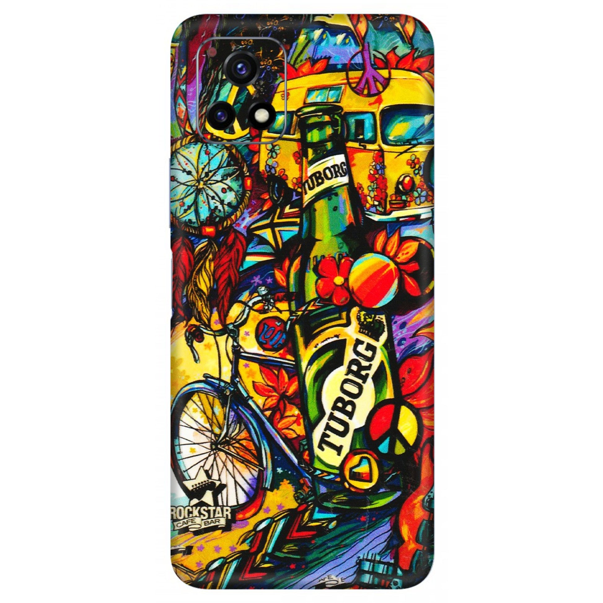 VIVO Y Series Phone Skins (All Models) - Cool Beer Bottle - 3D Embossed Finish (L-193) Vivo Y72 (5G)