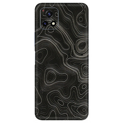 VIVO Y Series Phone Skins (All Models) - Black Swirl - 3D Embossed Finish (L-196) Vivo Y72 (5G)