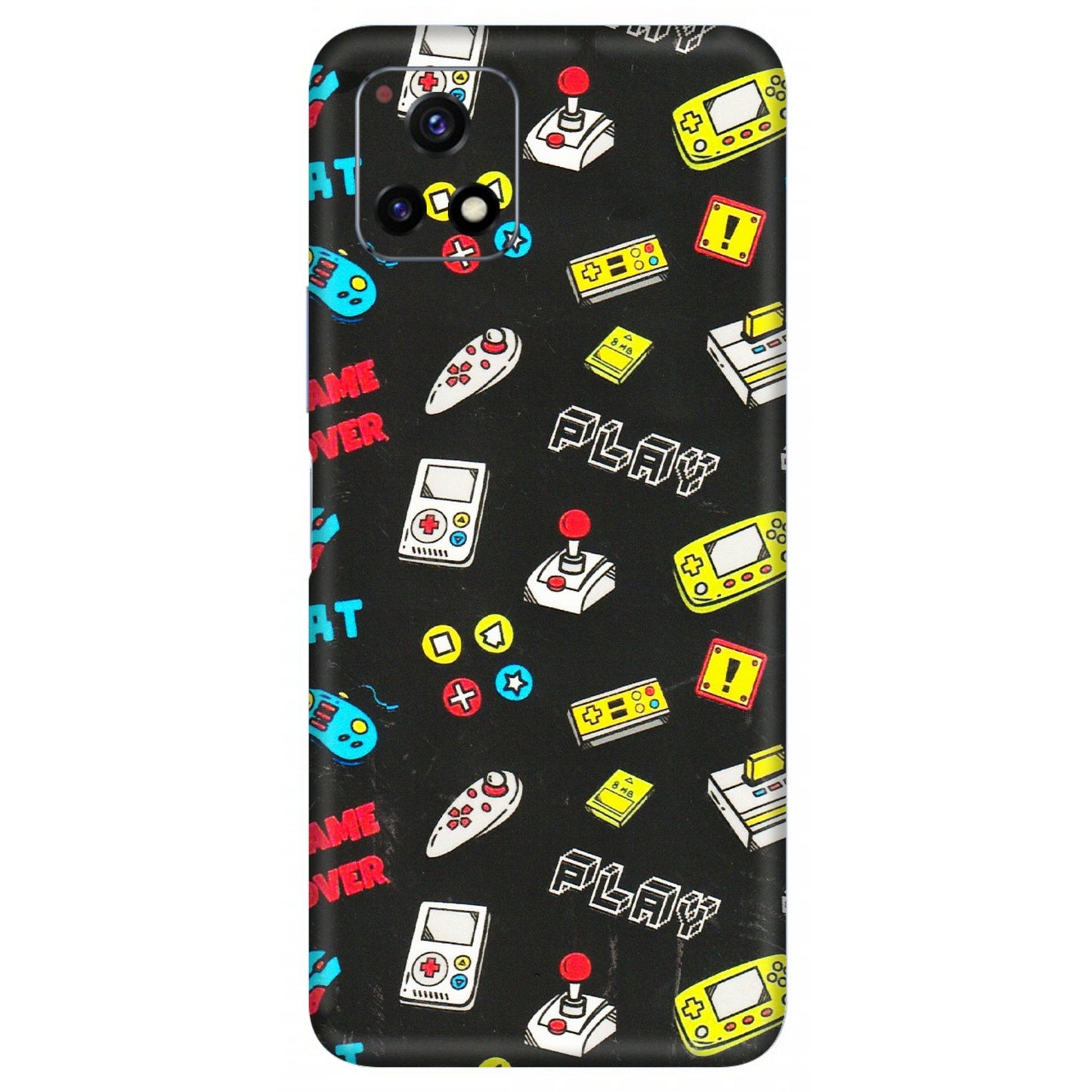 VIVO Y Series Phone Skins (All Models) - Gaming Doodles - 3D Embossed Finish (L-224) Vivo Y72 (5G)