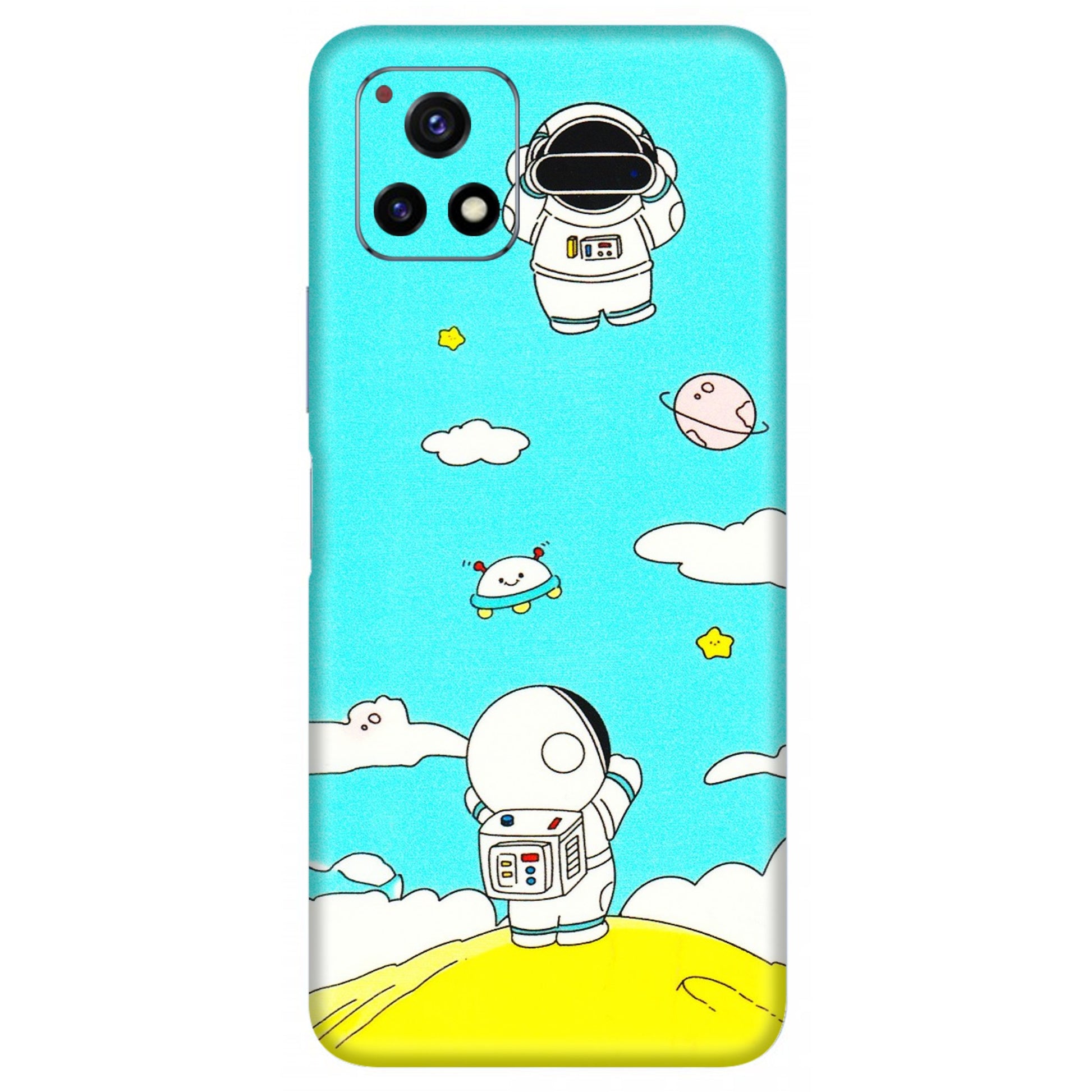 VIVO Y Series Phone Skins (All Models) - Blue Skies Astro Float - 3D Embossed Finish (L-230) Vivo Y72 (5G)