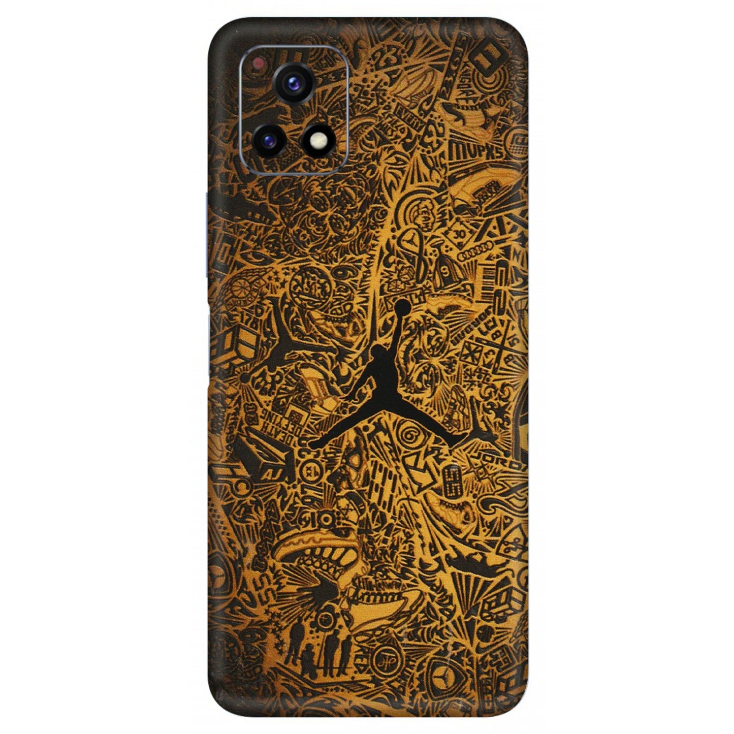 VIVO Y Series Phone Skins (All Models) - Premium Gold Basketball Player - 3D Embossed Finish (L-236) Vivo Y72 (5G)
