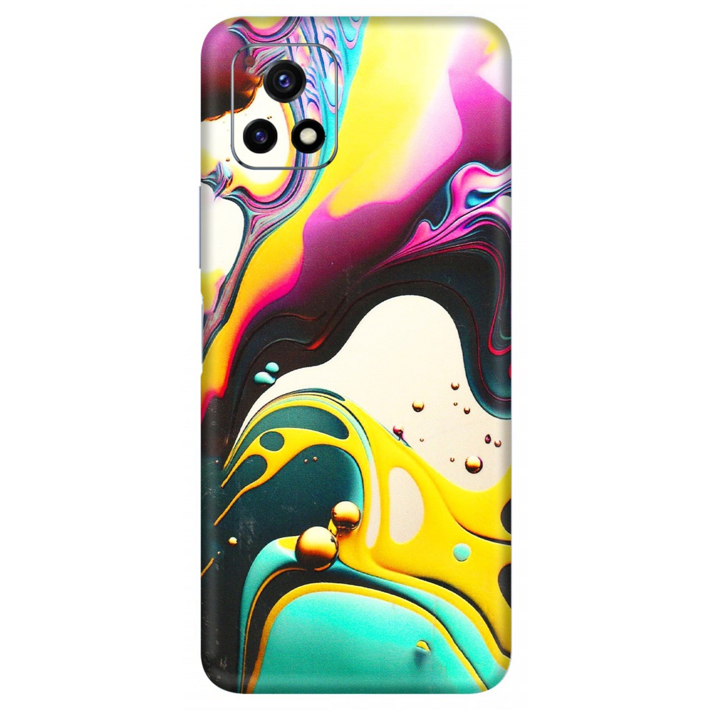VIVO Y Series Phone Skins (All Models) - Multicolor Abstract pattern - 3D Embossed Finish (L-254) Vivo Y72 (5G)