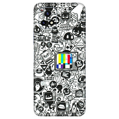 VIVO Y Series Phone Skins (All Models) - Doodles Positive Art - 3D Embossed Finish (L-263) Vivo Y72 (5G)