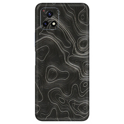 VIVO Y Series Phone Skins (All Models) - Abstract White Line Map - 3D Embossed Finish (L-269) Vivo Y72 (5G)