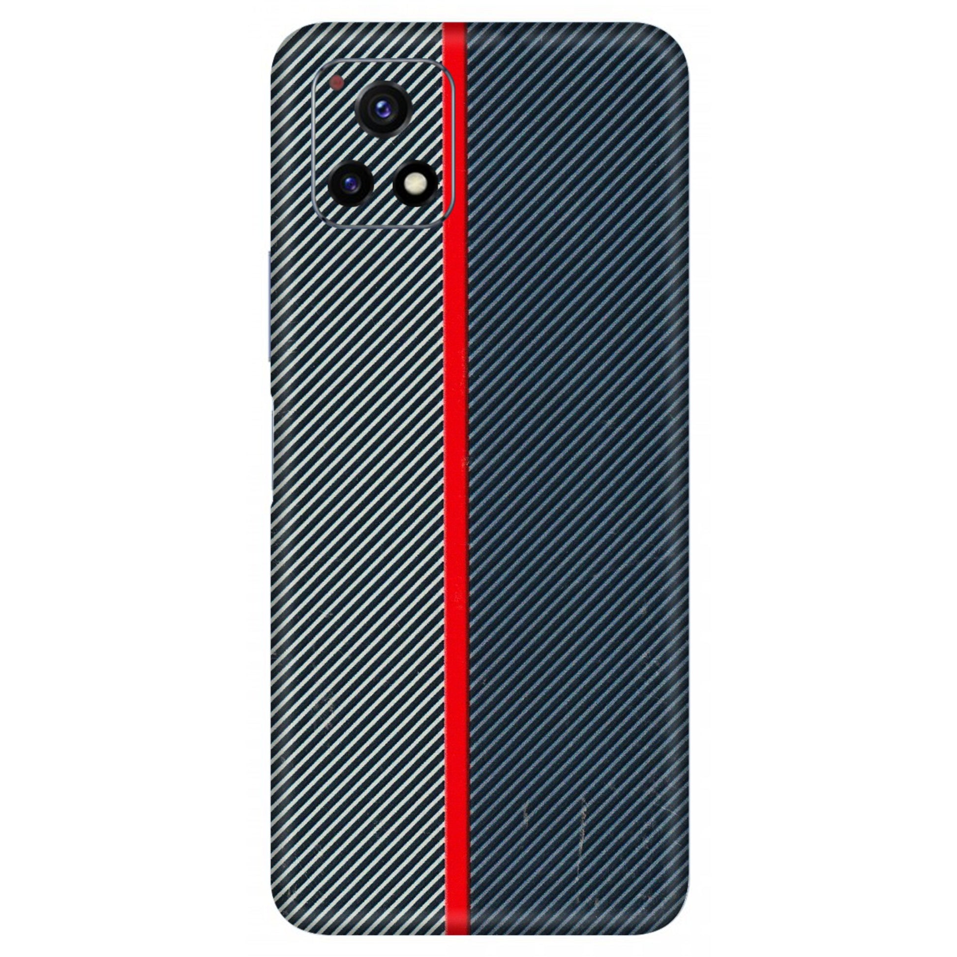 VIVO Y Series Phone Skins (All Models) - Blue Sober Lines - 3D Embossed Finish (L-305) Vivo Y72 (5G)