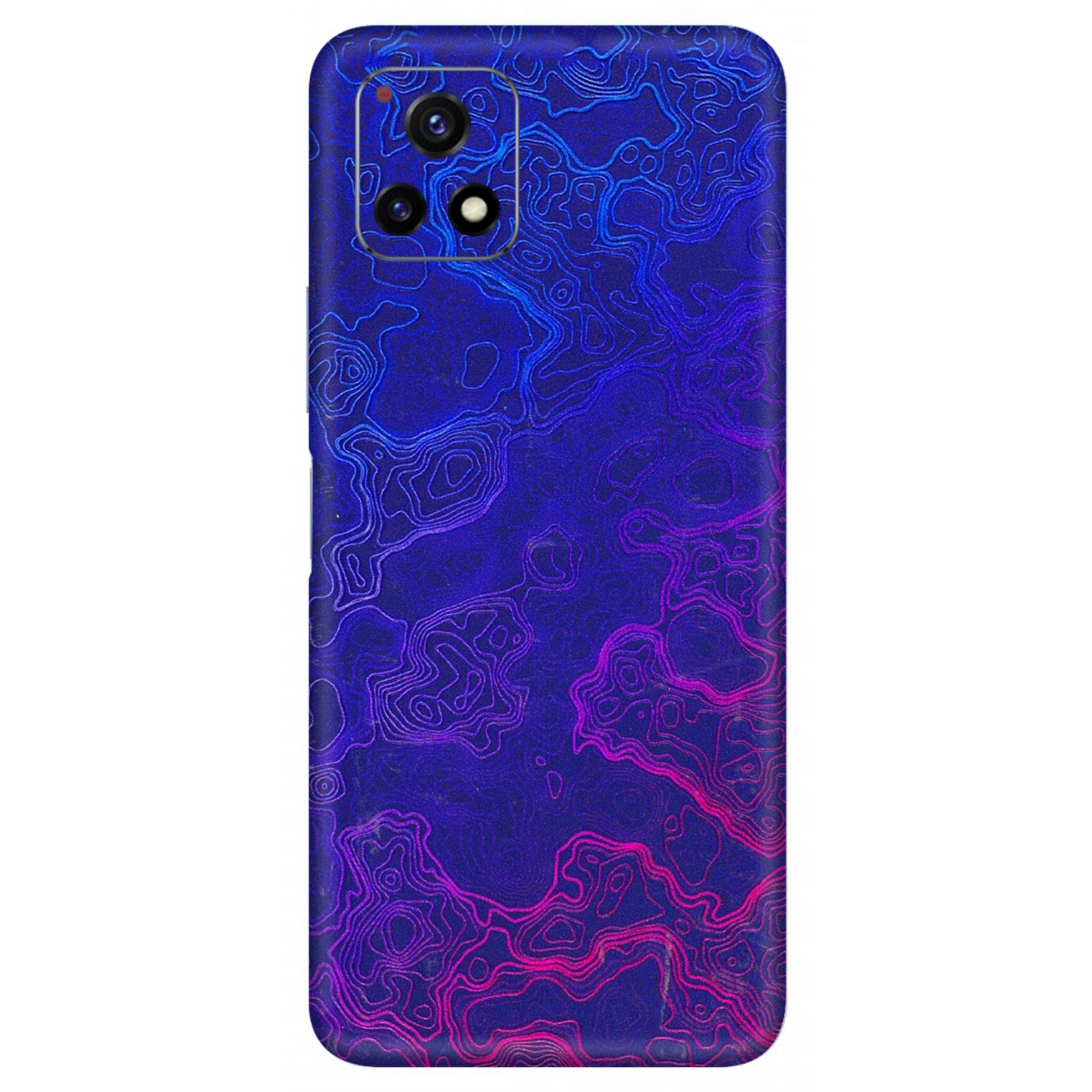 VIVO Y Series Phone Skins (All Models) - Purple Ripples Swirl - 3D Embossed Finish (L-314) Vivo Y72 (5G)