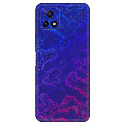 VIVO Y Series Phone Skins (All Models) - Purple Ripples Swirl - 3D Embossed Finish (L-314) Vivo Y72 (5G)