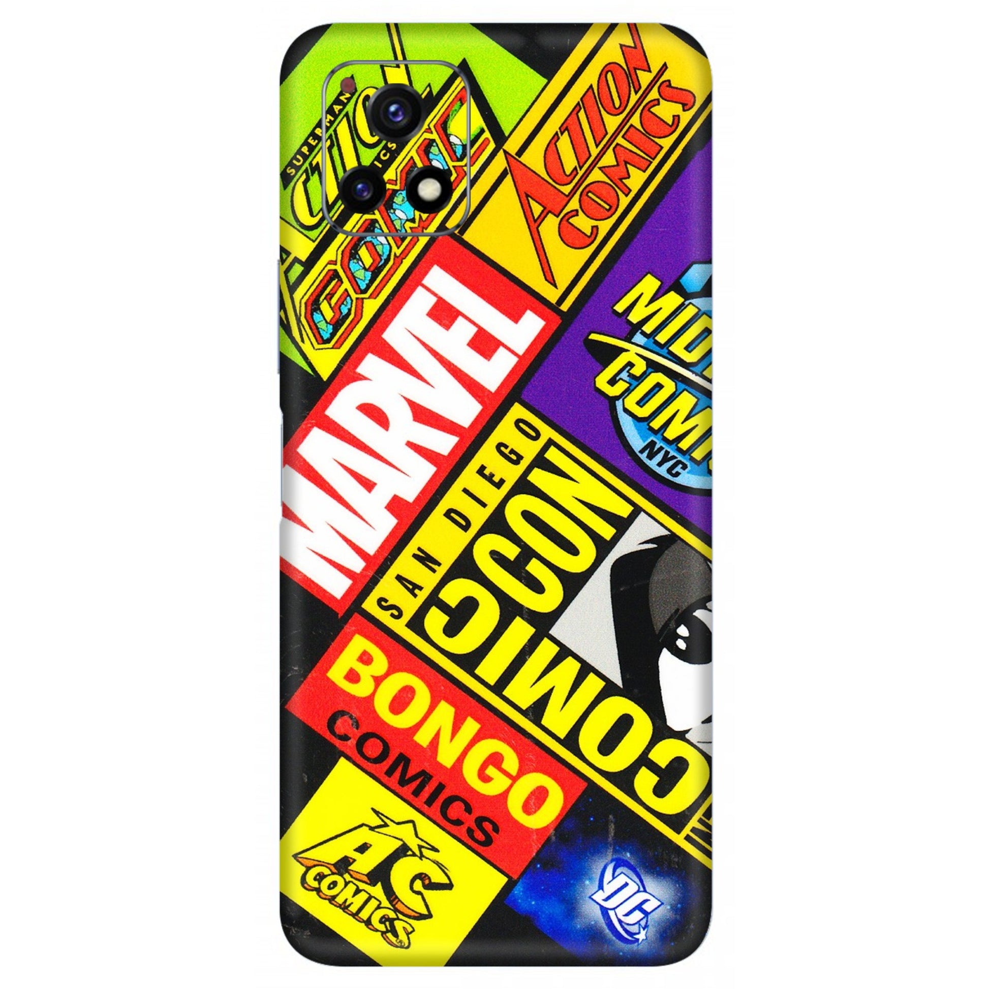 VIVO Y Series Phone Skins (All Models) - Bongo Comic Con - 3D Embossed Finish (L-325) Vivo Y72 (5G)