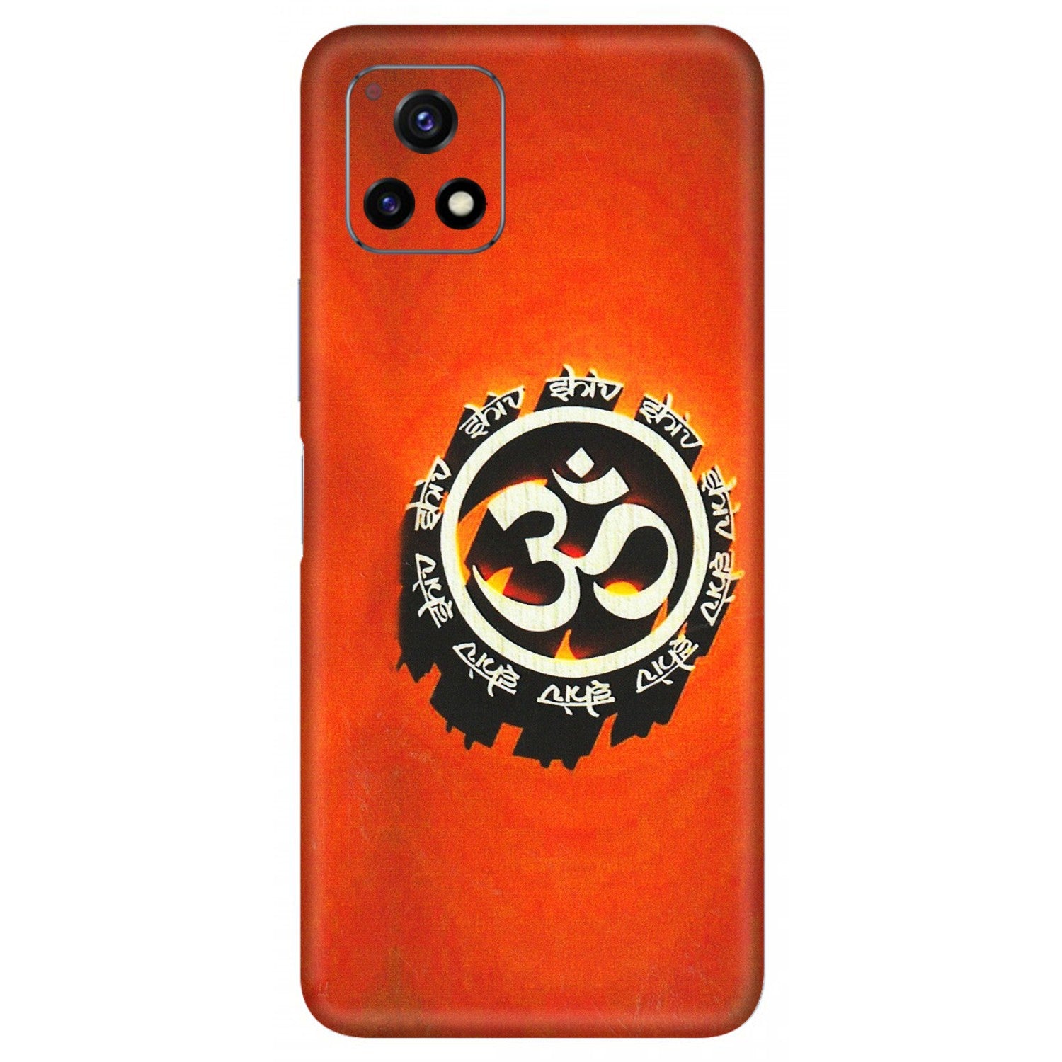 VIVO Y Series Phone Skins (All Models) - Aum Shiv Orange - 3D Embossed Finish (L-32) Vivo Y72 (5G)