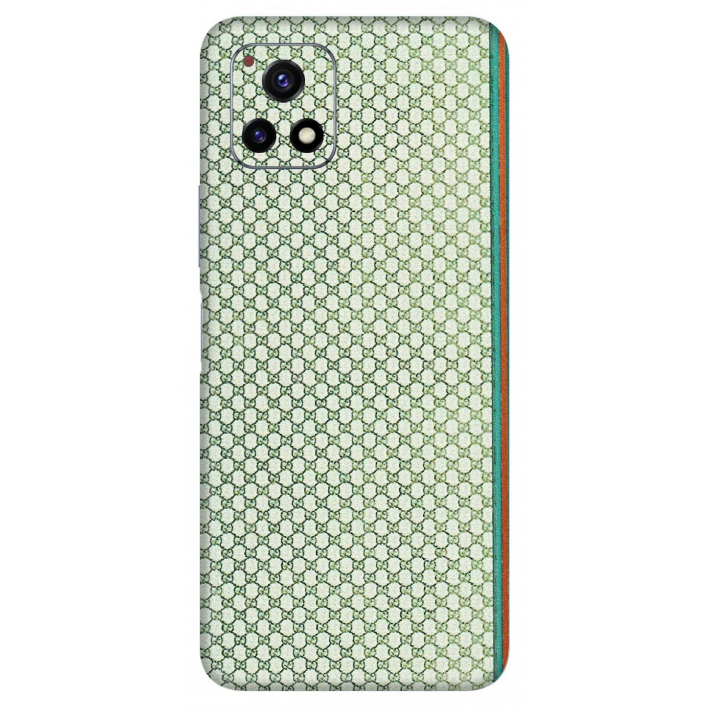 VIVO Y Series Phone Skins (All Models) - Gucci Fabric Pattern - 3D Embossed Finish (L-73) Vivo Y72 (5G)