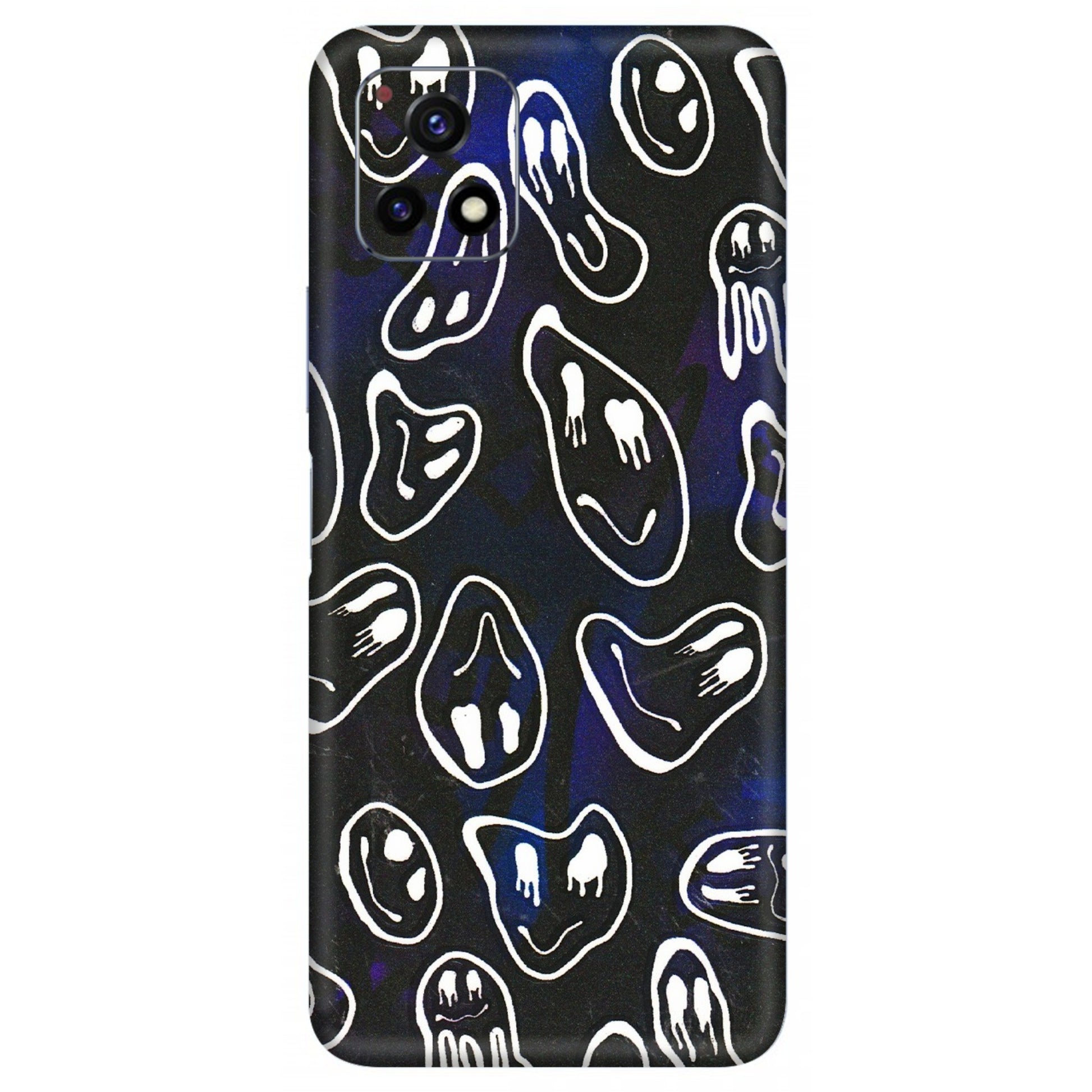 VIVO Y Series Phone Skins (All Models) - Distorted Smileys - 3D Embossed Finish (L-92) Vivo Y72 (5G)
