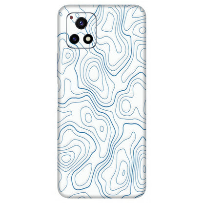VIVO Y Series Phone Skins (All Models) - Blue And White Swirls - Matte Finish (M-139) Vivo Y72 (5G)