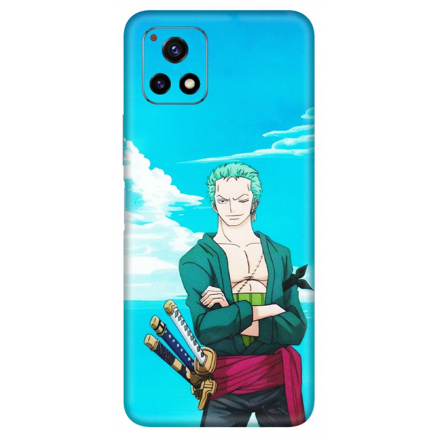 VIVO Y Series Phone Skins (All Models) - Cool Swordman Zoro Anime - Matte Finish (M-143) Vivo Y72 (5G)