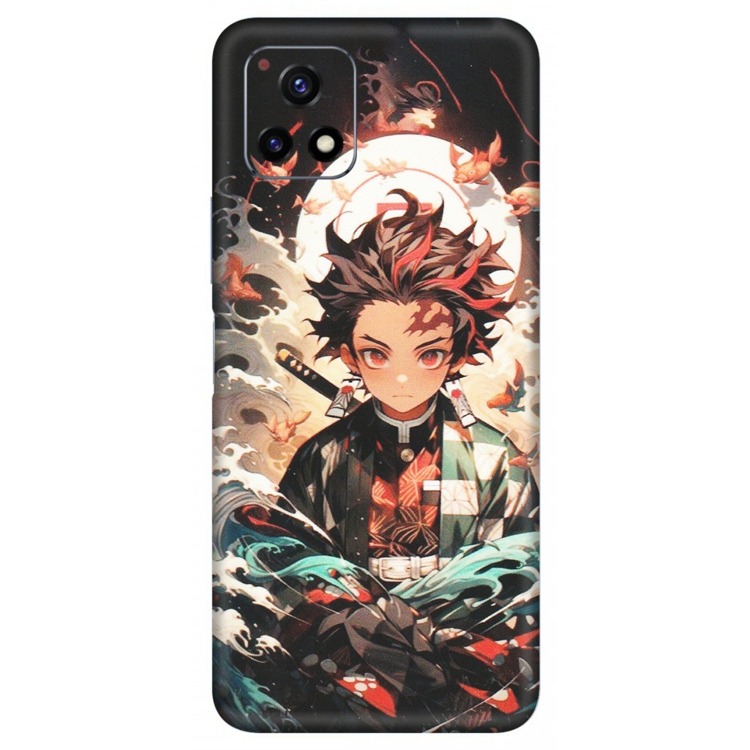VIVO Y Series Phone Skins (All Models) - Tanjiro Demon Slayer Anime - Matte Finish (M-158) Vivo Y72 (5G)