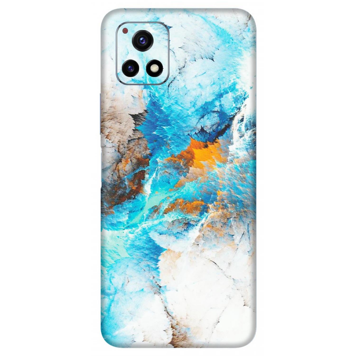 VIVO Y Series Phone Skins (All Models) - Blue Waves Abstract - Matte Finish (M-19) Vivo Y72 (5G)