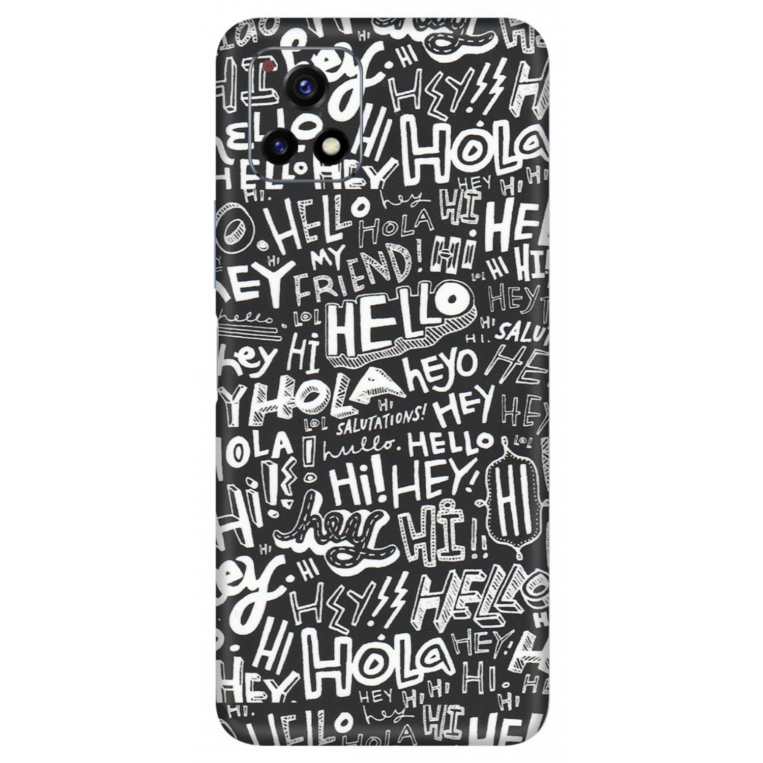 VIVO Y Series Phone Skins (All Models) - Hi Hello Doodles - Matte Finish (M-25) Vivo Y72 (5G)