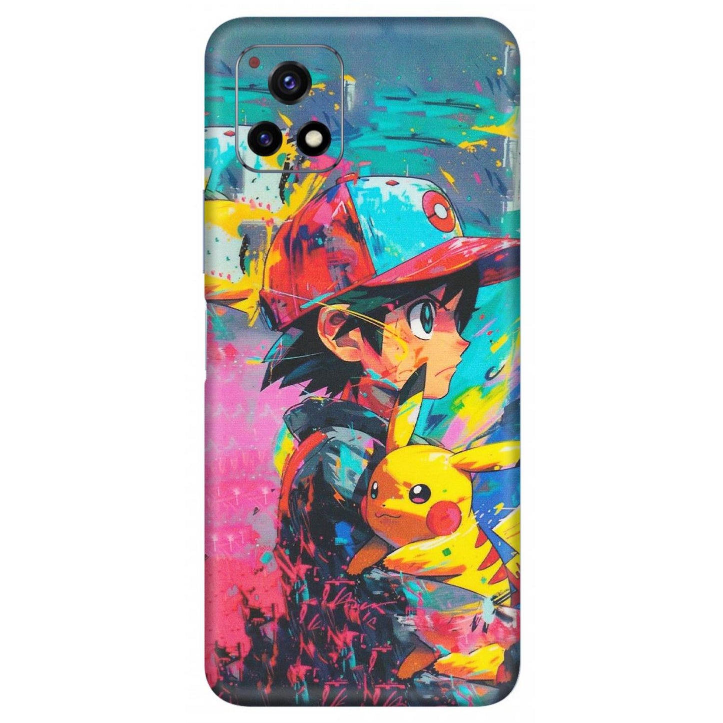 VIVO Y Series Phone Skins (All Models) - Ash & Pikachu - Matte Finish (M-26) Vivo Y72 (5G)